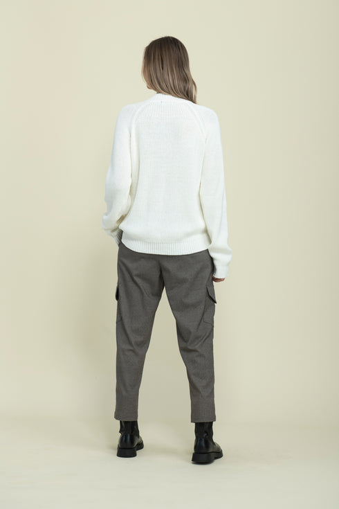 Christy-Mock Neck Open Henley